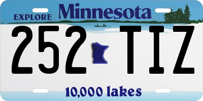 MN license plate 252TIZ
