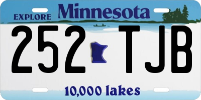MN license plate 252TJB