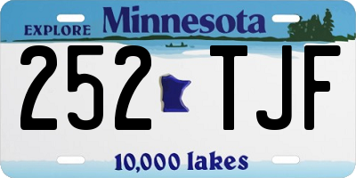 MN license plate 252TJF