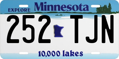 MN license plate 252TJN