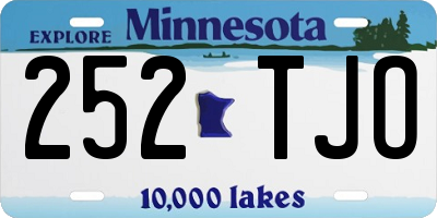 MN license plate 252TJO