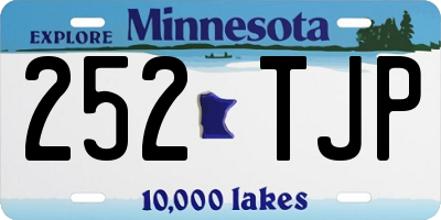 MN license plate 252TJP