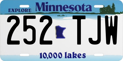 MN license plate 252TJW