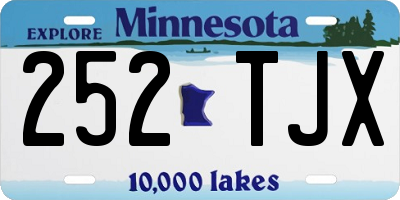 MN license plate 252TJX