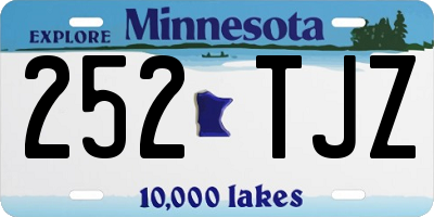 MN license plate 252TJZ