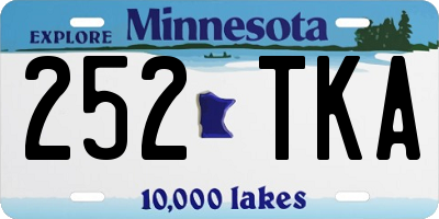 MN license plate 252TKA