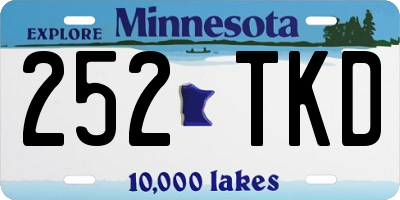 MN license plate 252TKD