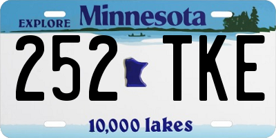 MN license plate 252TKE