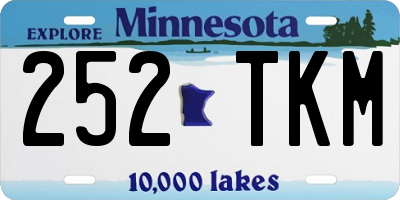MN license plate 252TKM