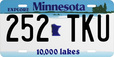 MN license plate 252TKU