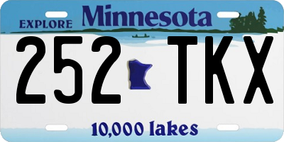 MN license plate 252TKX