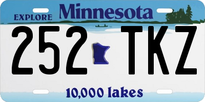MN license plate 252TKZ