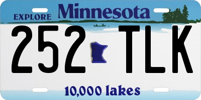 MN license plate 252TLK