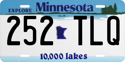 MN license plate 252TLQ