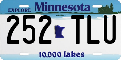 MN license plate 252TLU