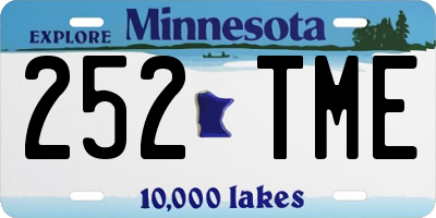 MN license plate 252TME