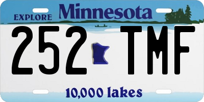 MN license plate 252TMF