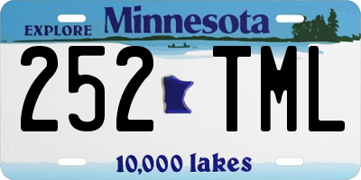 MN license plate 252TML