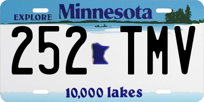 MN license plate 252TMV