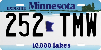 MN license plate 252TMW