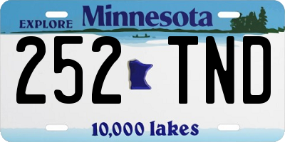 MN license plate 252TND