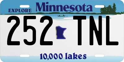 MN license plate 252TNL