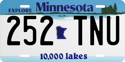 MN license plate 252TNU
