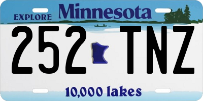 MN license plate 252TNZ