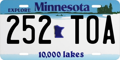 MN license plate 252TOA