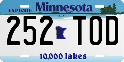 MN license plate 252TOD