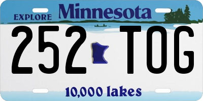 MN license plate 252TOG