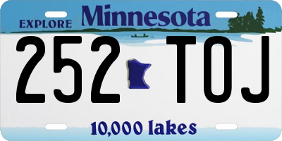 MN license plate 252TOJ