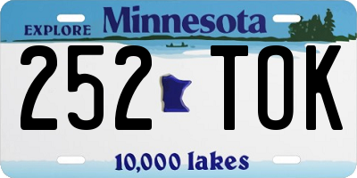 MN license plate 252TOK