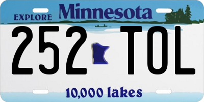 MN license plate 252TOL