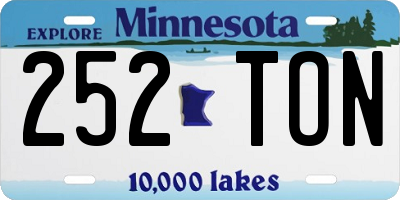 MN license plate 252TON