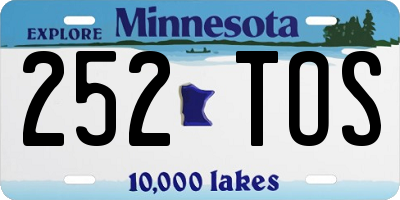 MN license plate 252TOS