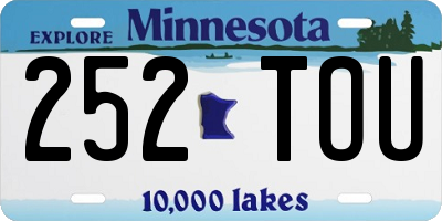 MN license plate 252TOU