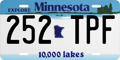 MN license plate 252TPF