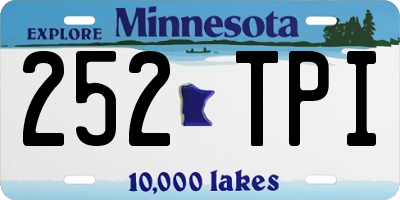 MN license plate 252TPI