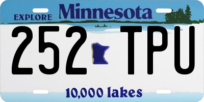 MN license plate 252TPU