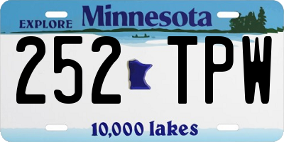 MN license plate 252TPW