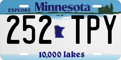 MN license plate 252TPY