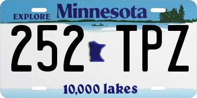 MN license plate 252TPZ