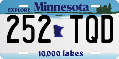 MN license plate 252TQD