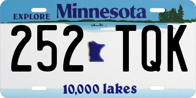 MN license plate 252TQK