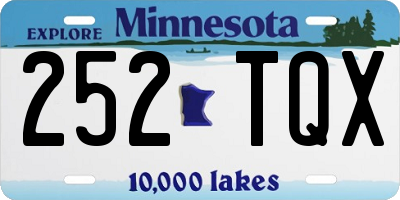 MN license plate 252TQX