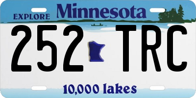 MN license plate 252TRC