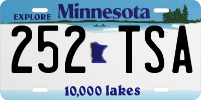 MN license plate 252TSA