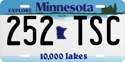 MN license plate 252TSC