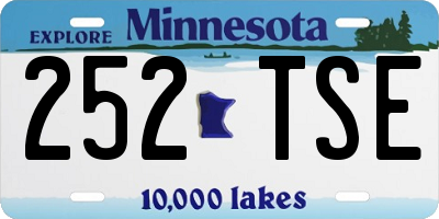 MN license plate 252TSE